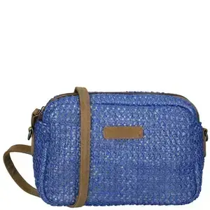 Dámská crossbody proutěná kabelka modrá - Enrico Benetti Ibiza