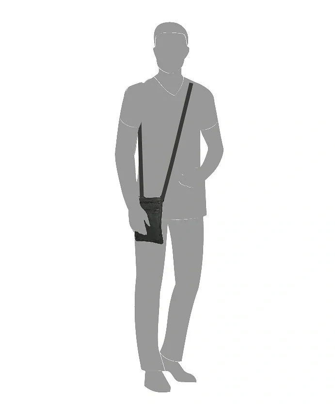 Pánská crossbody taška na doklady černá - Enrico Benetti