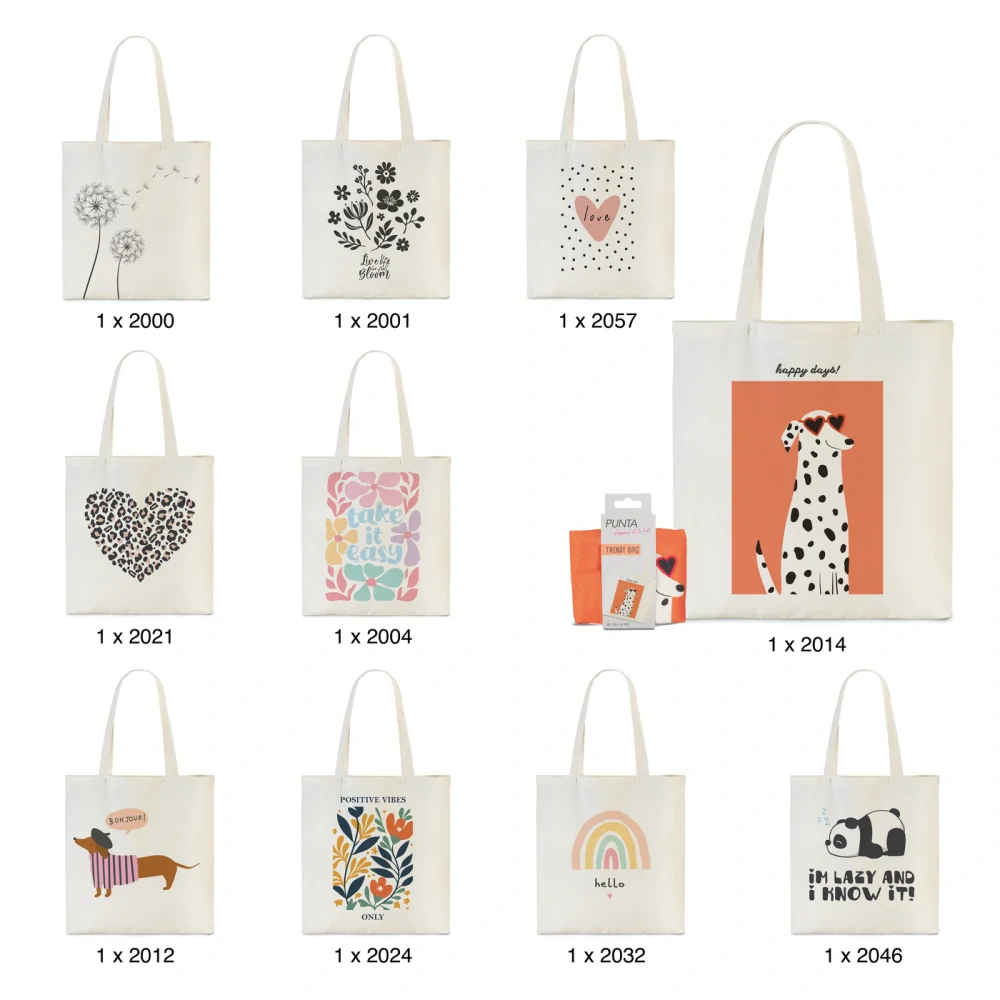 Dámská textilní taška Květiny - Punta Trendy Shopper
