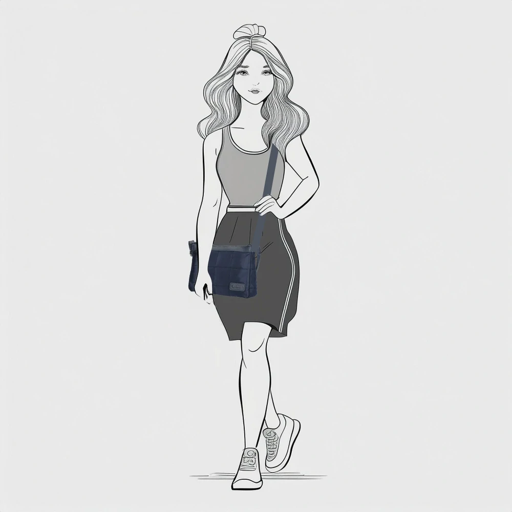 Dámská crossbody kabelka modrá - Enrico Benetti
