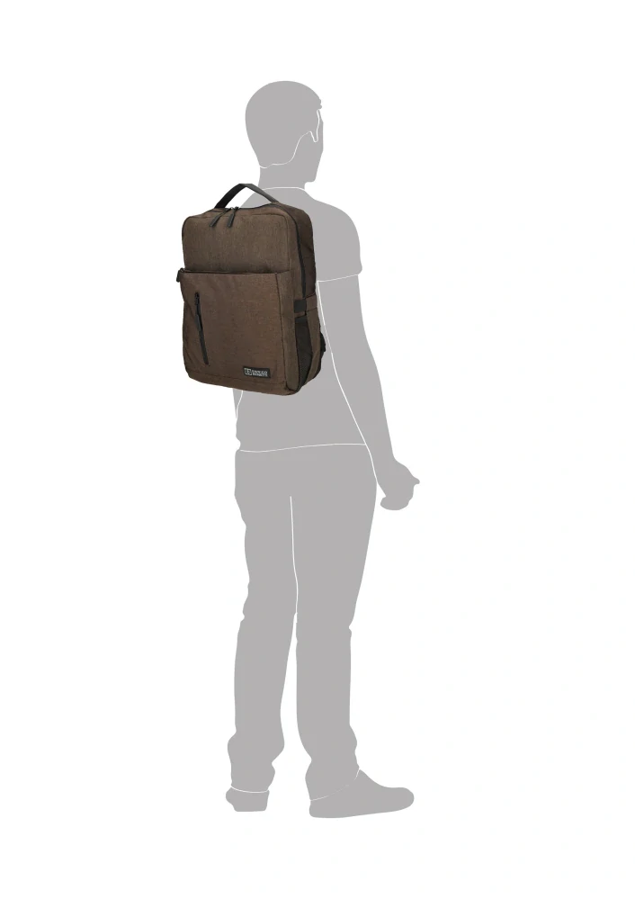 Pánský městský batoh hnědý 17" 20L - Enrico Benetti 