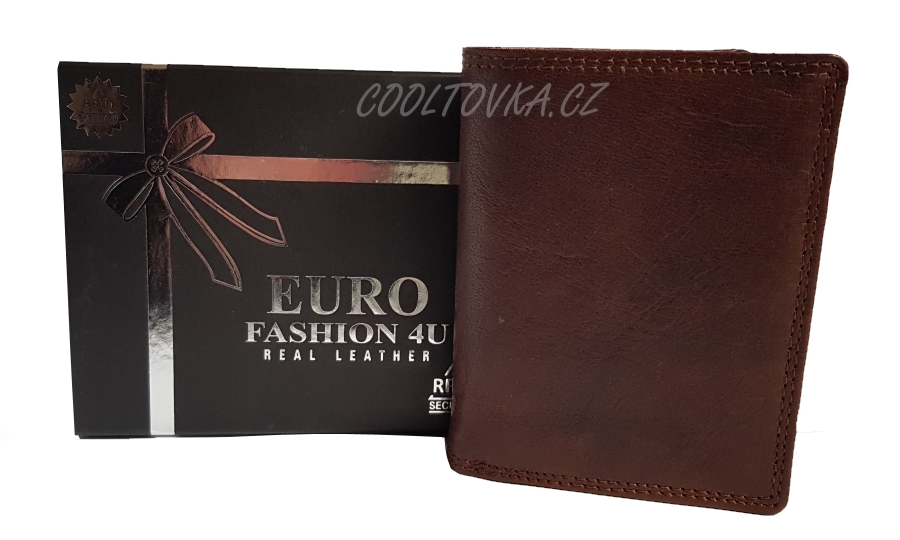 Pánská kožená peněženka Fashion 4U hnědá  