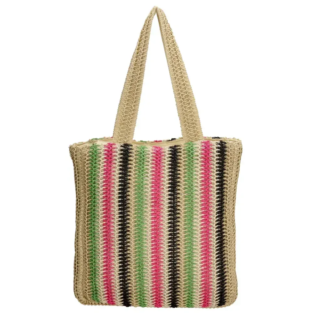 Dámská proutěná shopper kabelka proužky - PE-Florence 