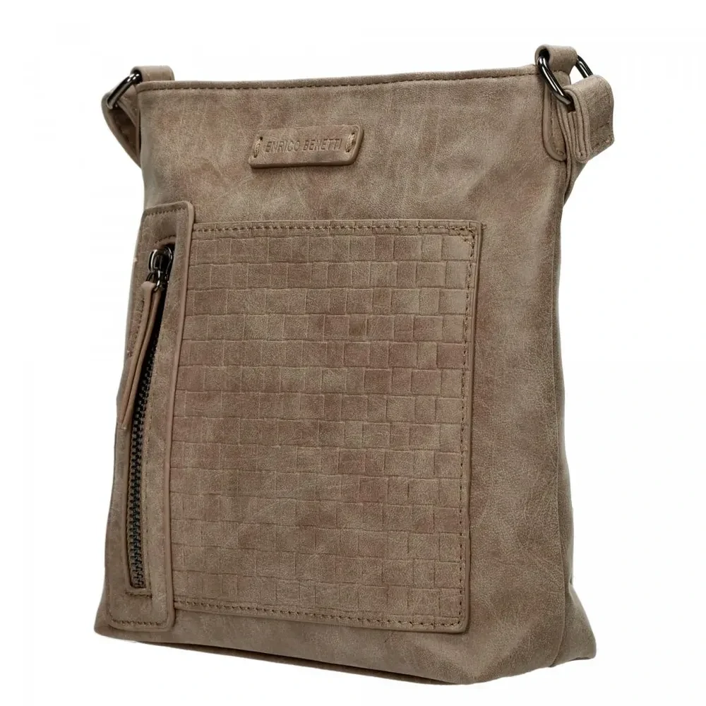 Dámská crossbody kabelka přes rameno hnědá - Enrico Benetti Alice 