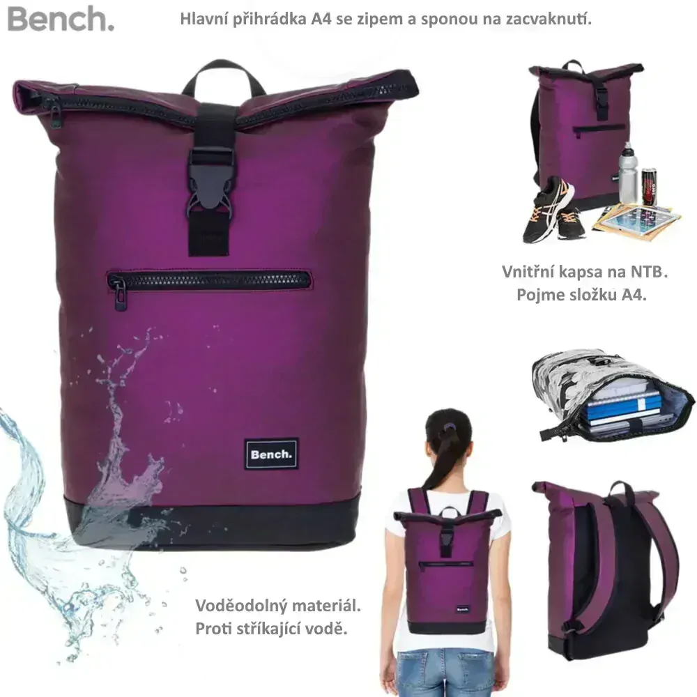 Rolovací batoh modrý 20L - Bench 