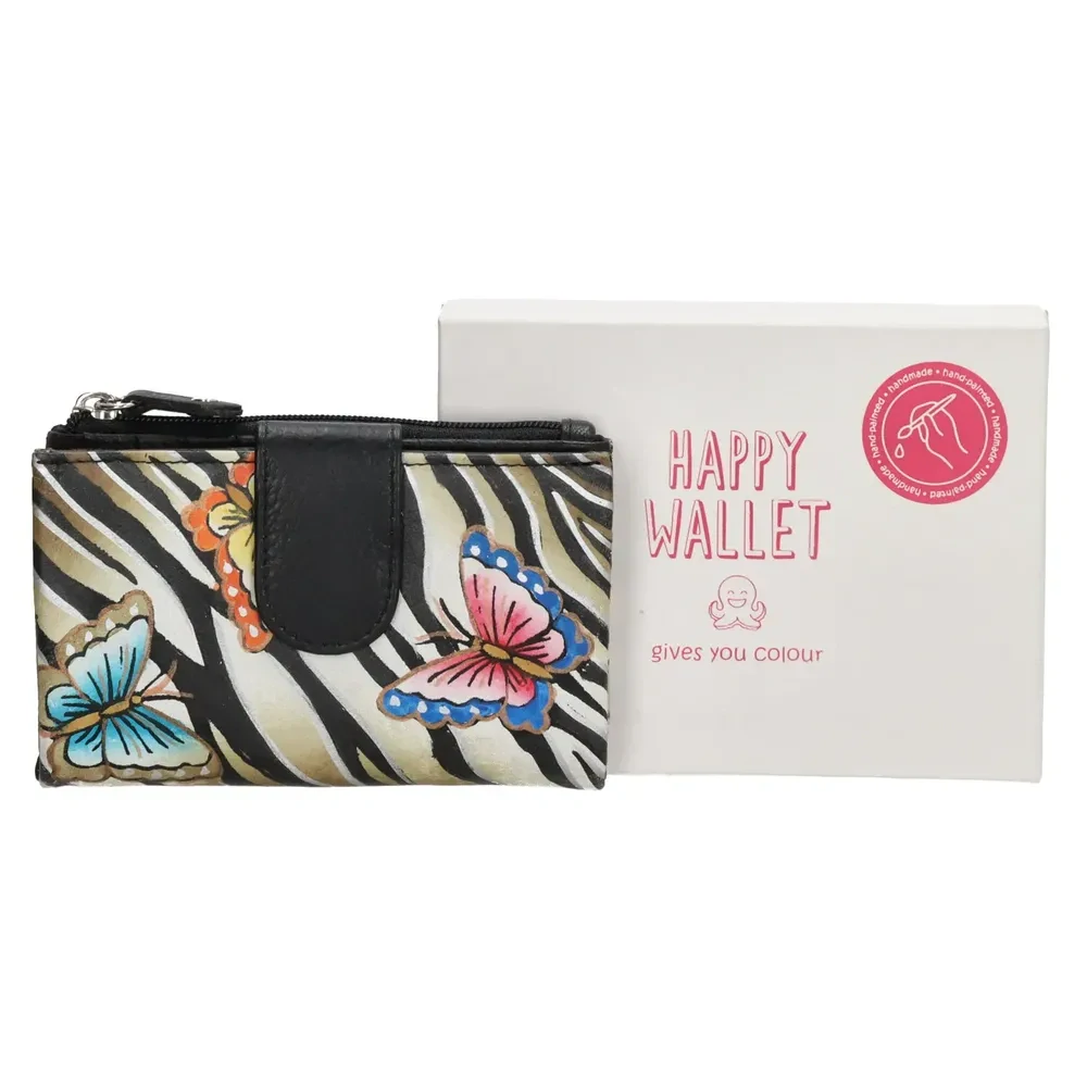 Dámská kožená peněženka Happy Wallet s motýli